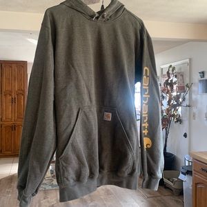 Carhartt Mens Medium Khaki Sweatshirt excellent condition